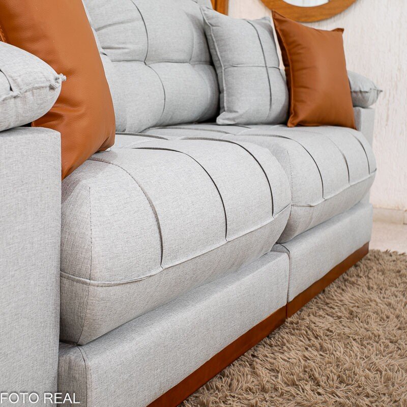 Sofá Retrátil Reclinável Verona 2.50m Linho Cinza Gelo 31 D28 Soft - Molas Ensacadas - Imagem 9
