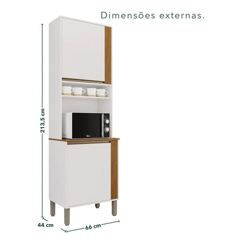 Torre Quente Cozinha Pérola Branco/Cinamomo - Sallêto - Imagem 3
