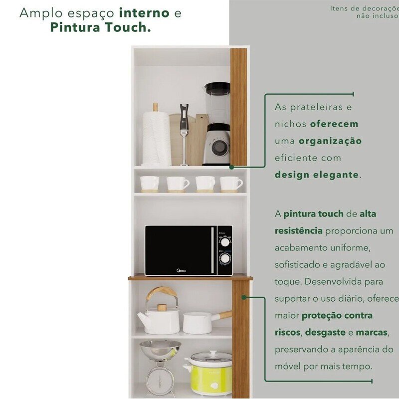 Torre Quente Cozinha Pérola Branco/Cinamomo - Sallêto - Imagem 5