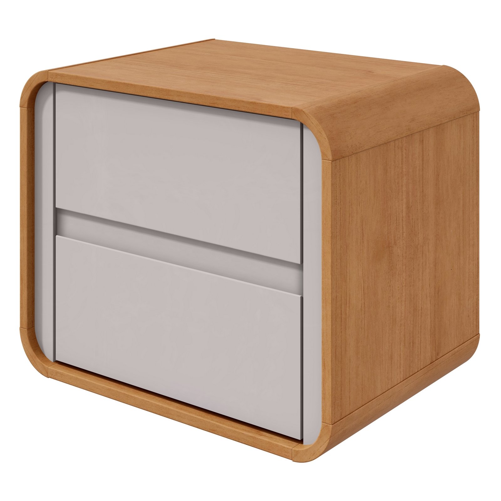 Mesa de Cabeceira Loop Amêndoa Clean/Off White - LOPAS - Imagem 7