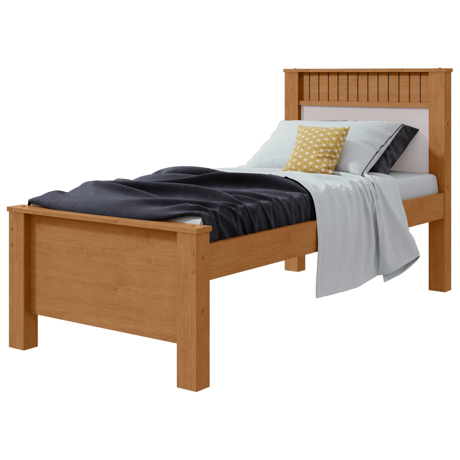 Cama Solteiro Athenas Amêndoa Clean/Off White/Amêndoa - LOPAS - Imagem 12