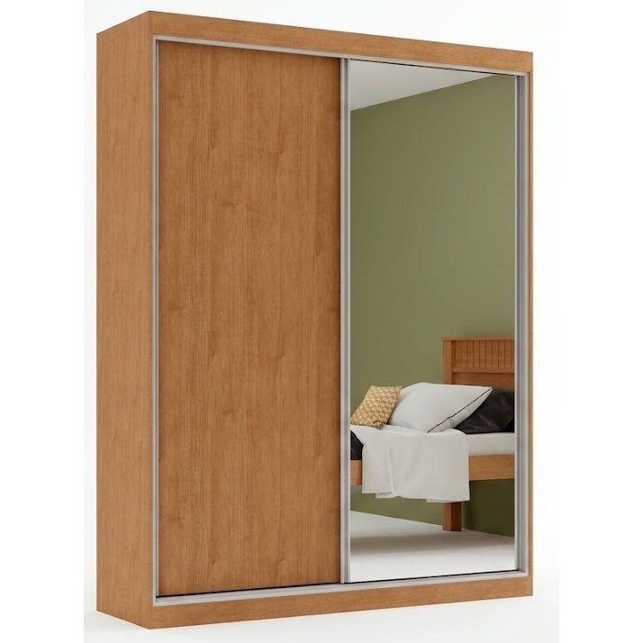 Guarda-Roupa 2 Portas Quadrix 1,54 m Amêndoa Clean/Off White/Amêndoa Clean – LOPAS - Imagem 11