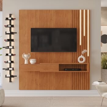 Alternative view of Painel até 55" Ímpetus (C/LED Cascata) + Nicho Naturale - MAVAULAR