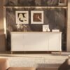 Buffet 4 Portas Aron Off White/Cedro – EDN MÓVEIS