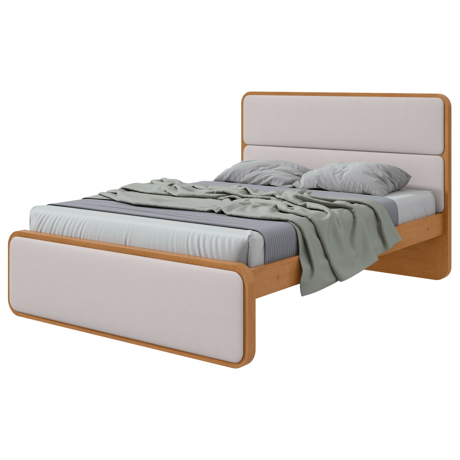 Cama Casal Loop Amêndoa Clean - LOPAS - Imagem 4