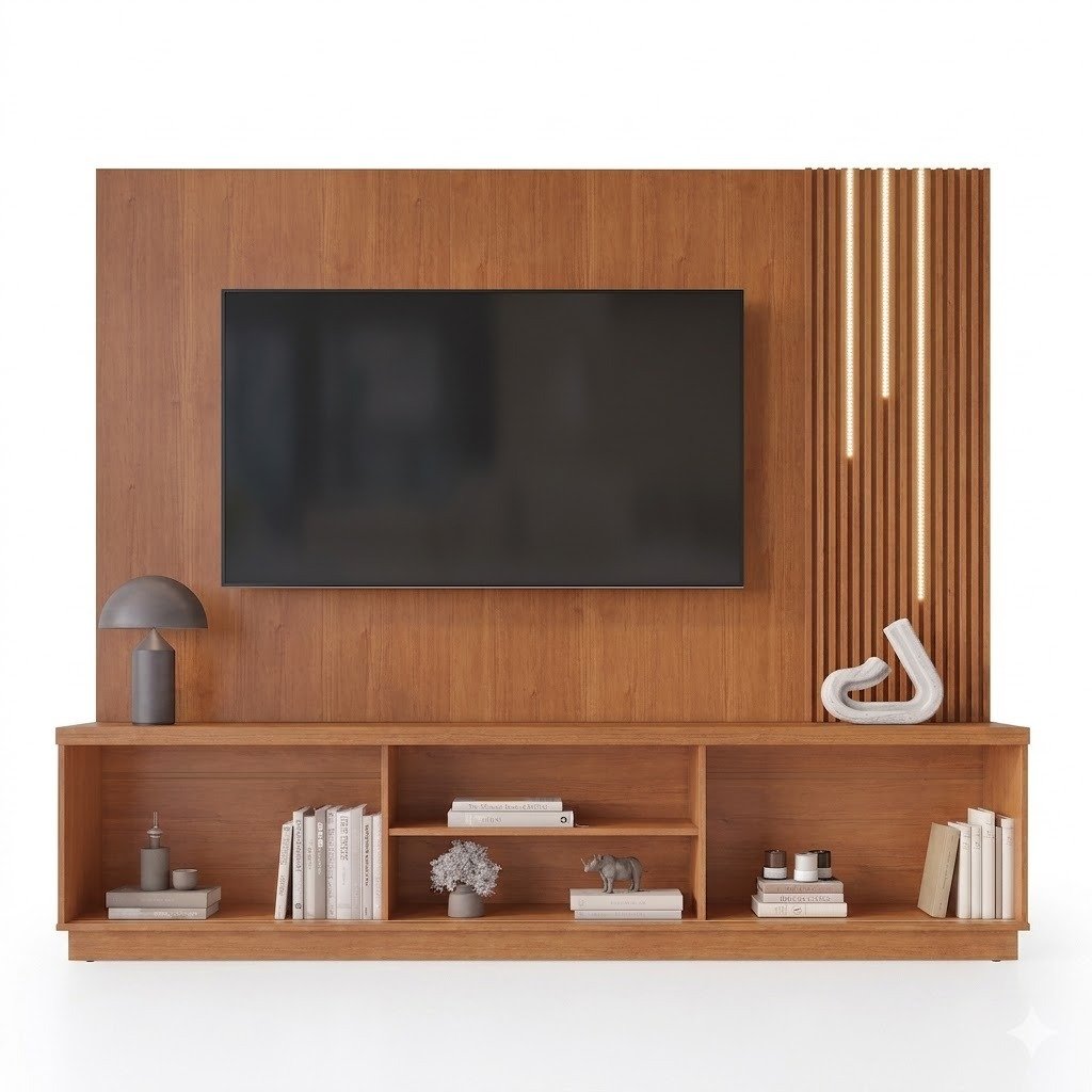 Home Theater até 75″ Arezzo New (C/LED Cascata) Naturale – MAVAULAR - Imagem 7