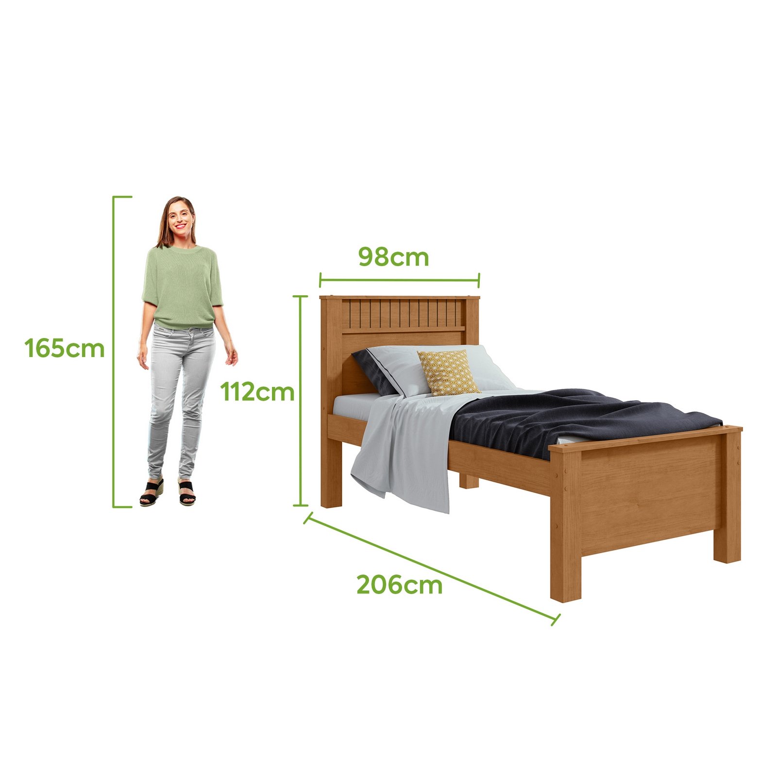 Cama Solteiro Athenas Amêndoa Clean/Off White/Amêndoa - LOPAS - Imagem 8