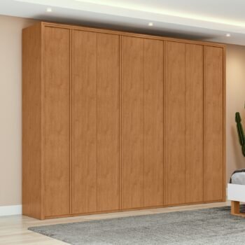 Guarda-Roupa 8 Portas Ergon 2,70 m Amêndoa Clean - LOPAS