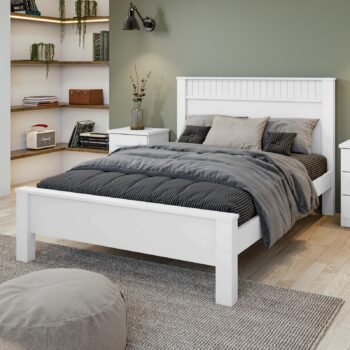 Cama Casal Athenas Branco - LOPAS