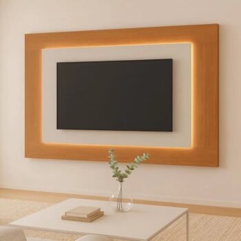 Painel até 58" Atenas 1,80 m Naturale/Off White - MAVAULAR