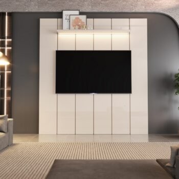 Alternative view of Painel até 75" Lumi 1,88 m Off White - EDN MÓVEIS