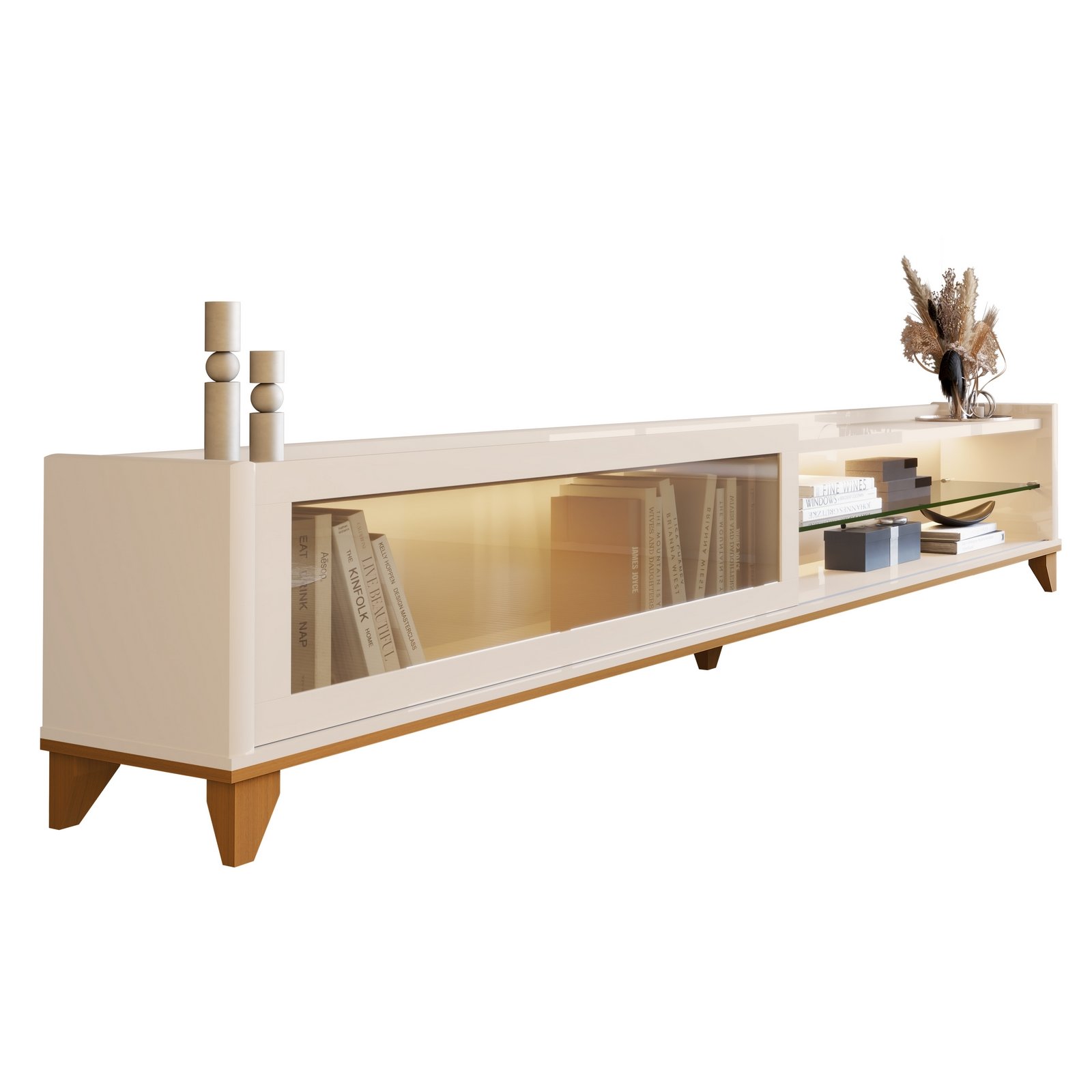 Rack até 75" Vellaro 2.2 Off White - EDN MÓVEIS - Imagem 8