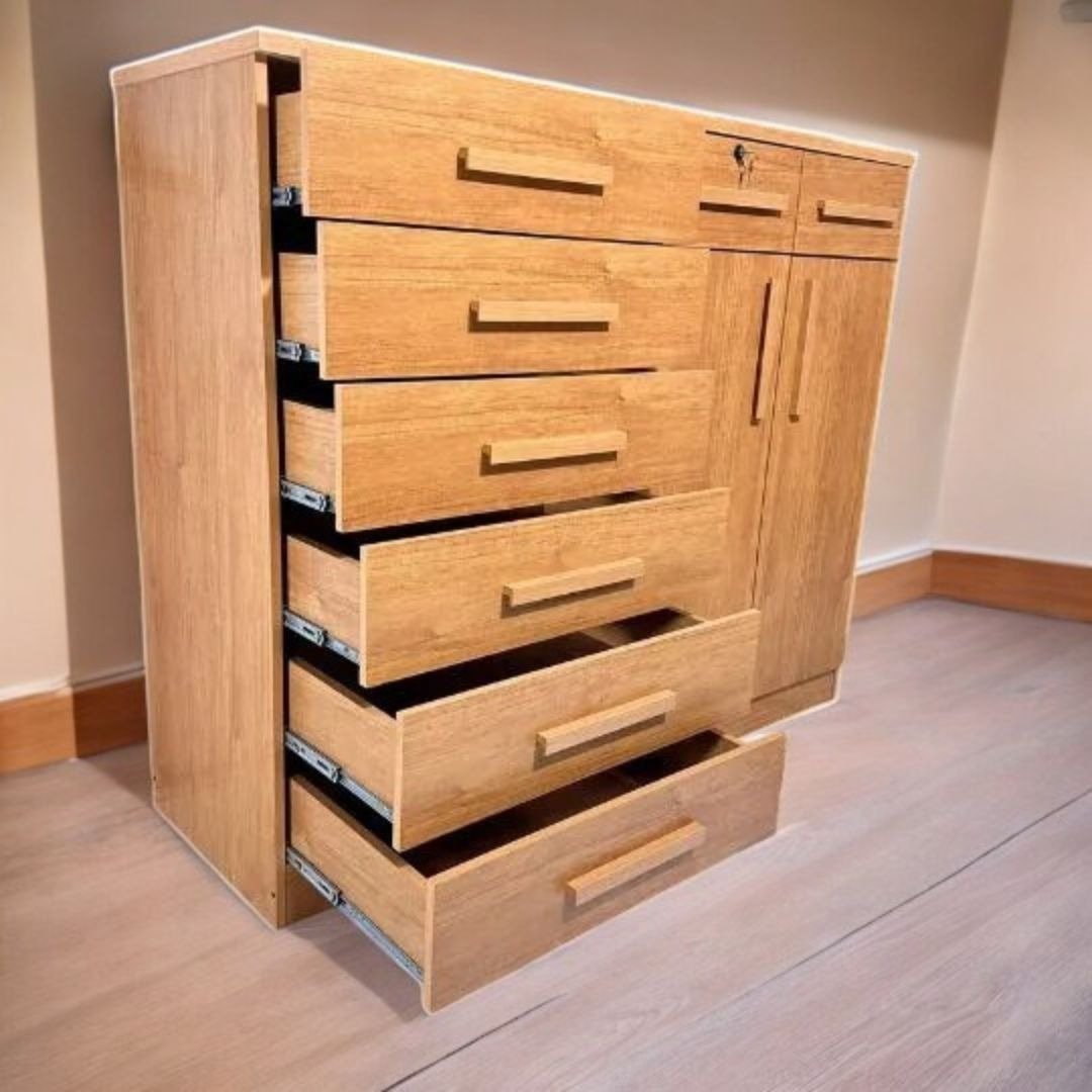 Cômoda 8 Gavetas com Sapateira Dupla Toronto Amêndoa Clean - LOPAS - Imagem 6