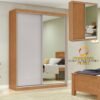 Guarda-Roupa 2 Portas Quadrix 1,54 m Amêndoa Clean/Off White/Amêndoa Clean – LOPAS