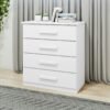 Cômoda 4 Gavetas Baião Branco - LOPAS