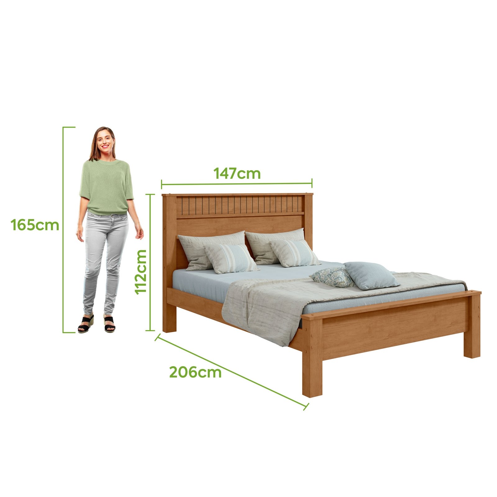 Cama Casal Athenas Amêndoa Clean/Off White/Amêndoa - LOPAS - Imagem 8