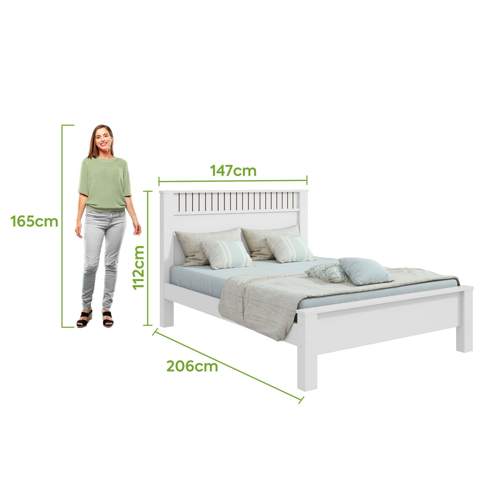Cama Casal Athenas Branco - LOPAS - Imagem 3