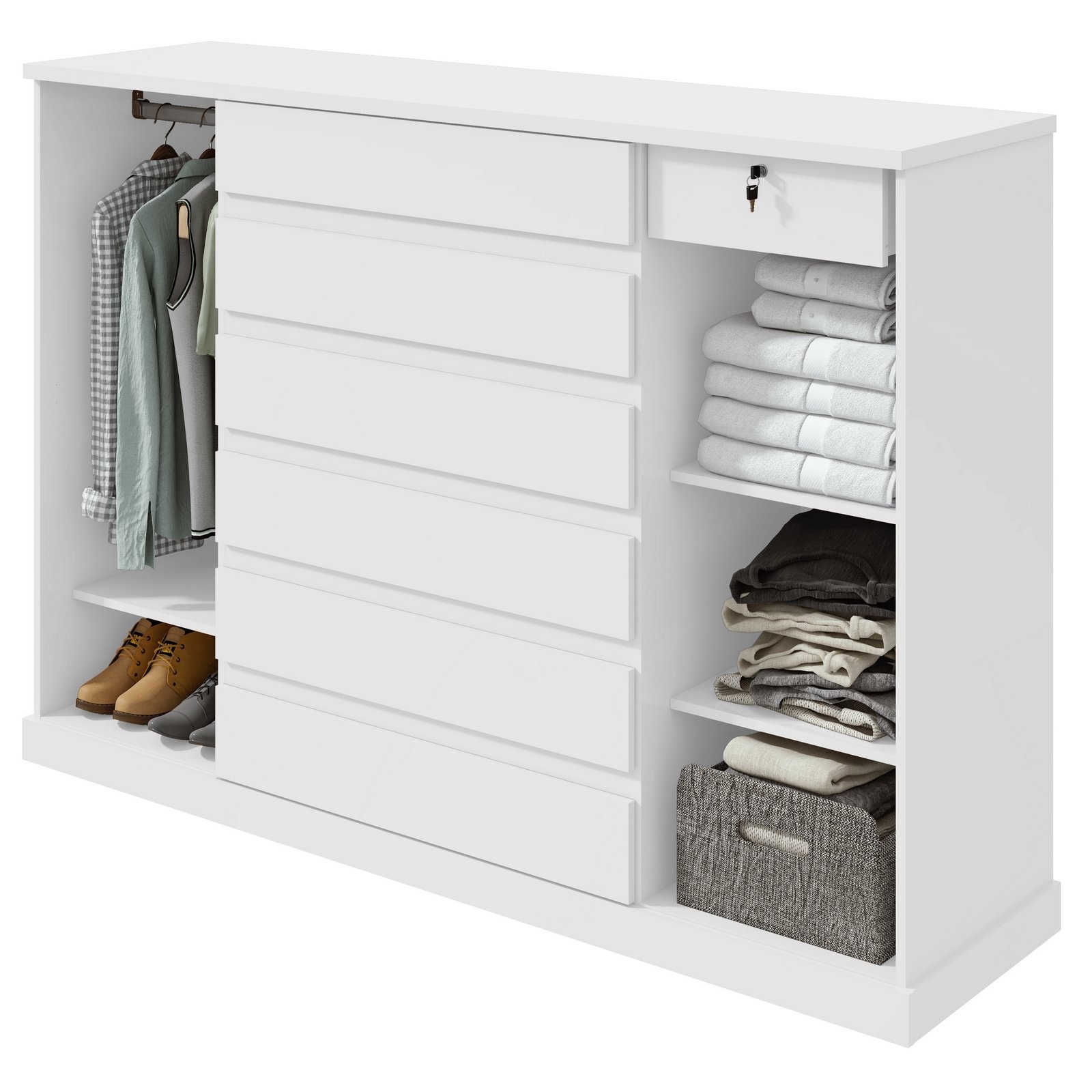 Cômoda 7 Gavetas Vedra Branco – LOPAS - Imagem 9