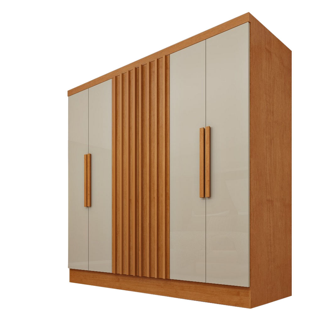 Guarda-Roupa 6 Portas Itaperuna/Celta 1,80 m Cinamomo/Off White - TCIL - Imagem 6