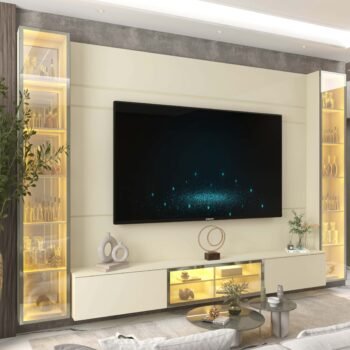 Home Suspenso até 85" Luminare Reflecta com Duas Torres 293 Off White - GELIUS (ESPECIAL)