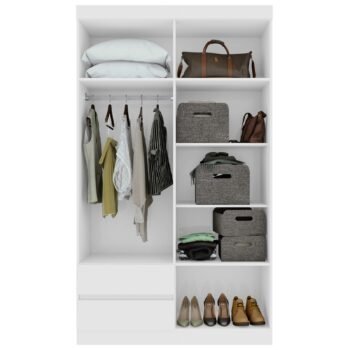 Alternative view of Guarda-Roupa 4 Portas Zeus 1,19 m Branco - LOPAS