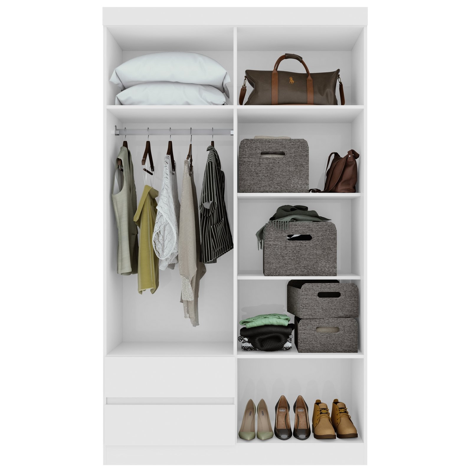 Guarda-Roupa 4 Portas Zeus 1,19 m Branco - LOPAS - Imagem 2