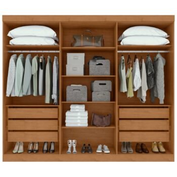 Alternative view of Guarda-Roupa 6 Portas Bertha Amêndoa Clean/Off White – LOPAS