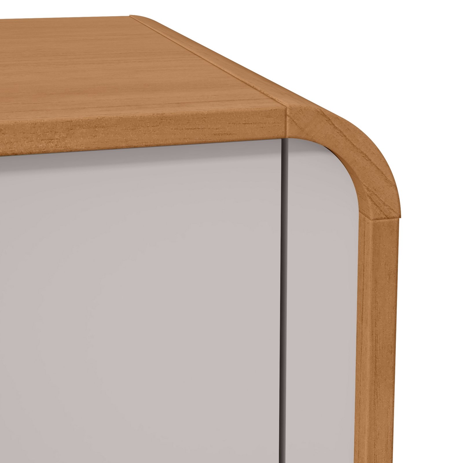Mesa de Cabeceira Loop Amêndoa Clean/Off White - LOPAS - Imagem 4