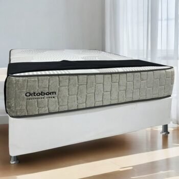 Alternative view of Colchão Casal Exclusive Foam 30 cm HR 33 + Base Simples Corino Branco – ORTOBOM + BIOSTAR