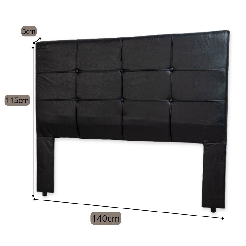 Cabeceira Cama Box Casal 1.40 Eslovênia Korino Preto - Imagem 2