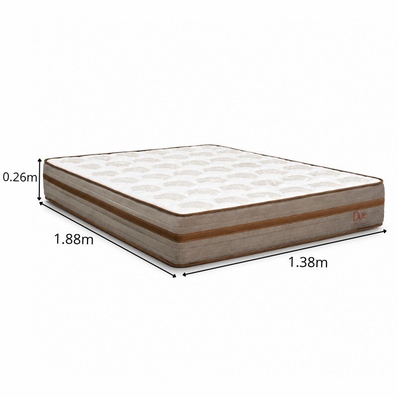 Colchão Casal Due 138x188x26 Molas Ensacadas - Viero | Suporta até 240kg - Imagem 5