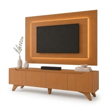 Alternative view of Painel até 58″ + Rack Atenas 1,80 m Naturale – MAVAULAR