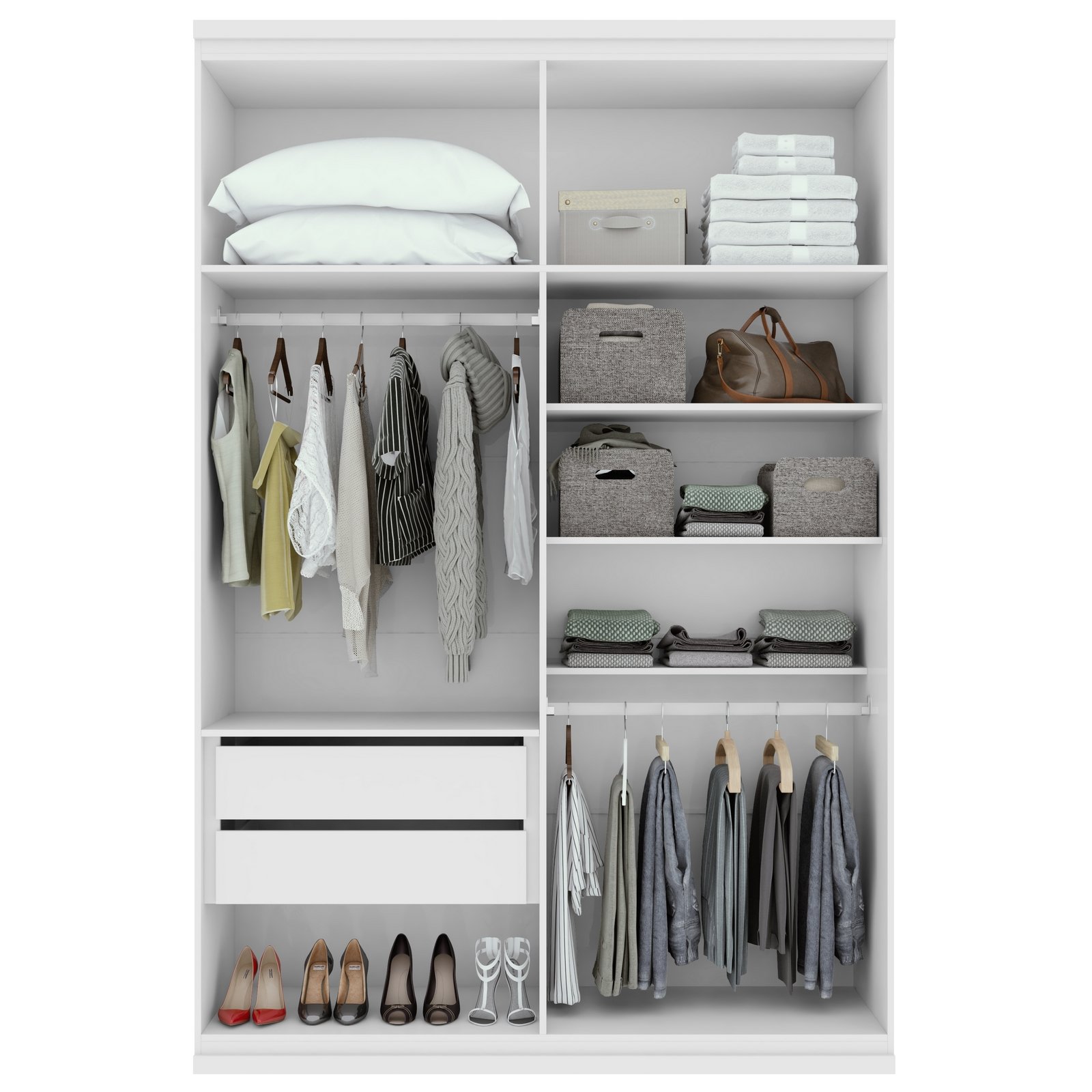 Guarda-Roupa 4 Portas Alonzo 1,54 m Branco - LOPAS - Imagem 2