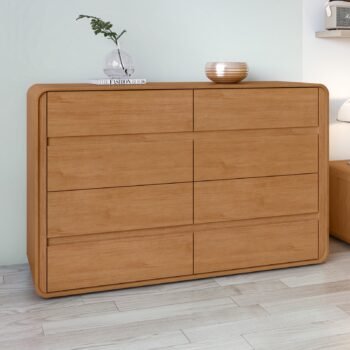 Cômoda 8 Gavetas Loop Amêndoa Clean - LOPAS