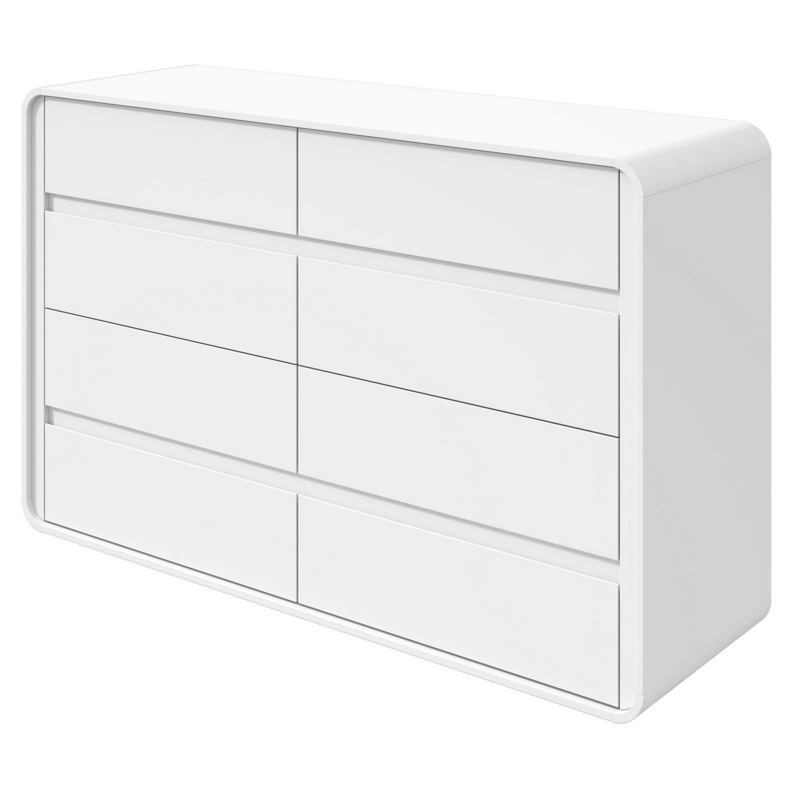 Cômoda 8 Gavetas Loop Branco - LOPAS - Imagem 4