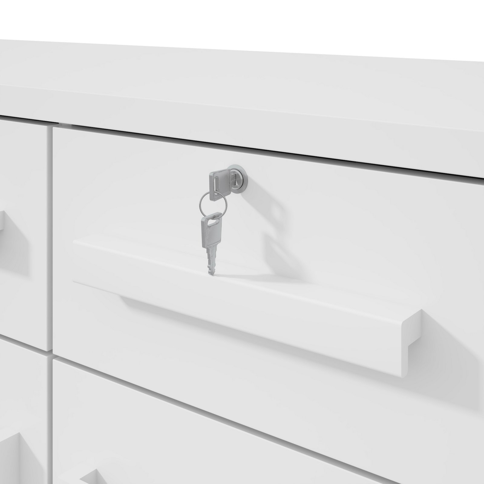 Cômoda 6 Gavetas com Sapateira Da Vinci Branco - LOPAS - Imagem 4
