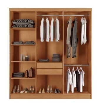 Alternative view of Guarda-roupa Hawaii Nature/Off 6 Portas 2 Gavetas Larg. 1.80m 100% MDF - Rufato