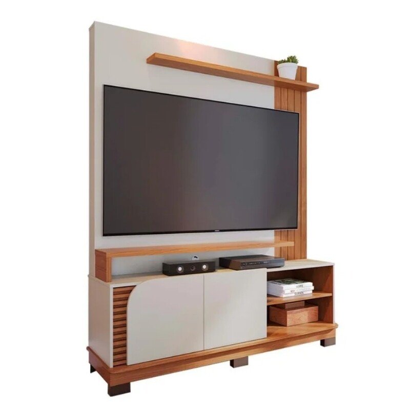 Home Jurerê Larg. 1.50m Off/Freijó para TV até 65" - Colibri - Imagem 5
