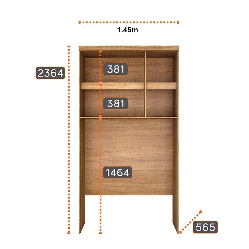 Modulado Casal Cumaru/Fendi Fosco 1 Roupeiro Rizon 4 Pts + 1 Criado Rizon + 1 Aéreo 3 portas Rizon - Novo Horizonte - Imagem 10
