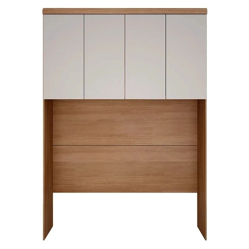 Modulado Queen Cumaru/Fendi Fosco 1 Guarda-Roupa Rizon New 4 Pts + 2 Criado Rizon + 1 Canto Oblíquo Rizon C/Porta de Vidro + 1 Aéreo 4 portas Rizon - Novo Horizonte - Imagem 10
