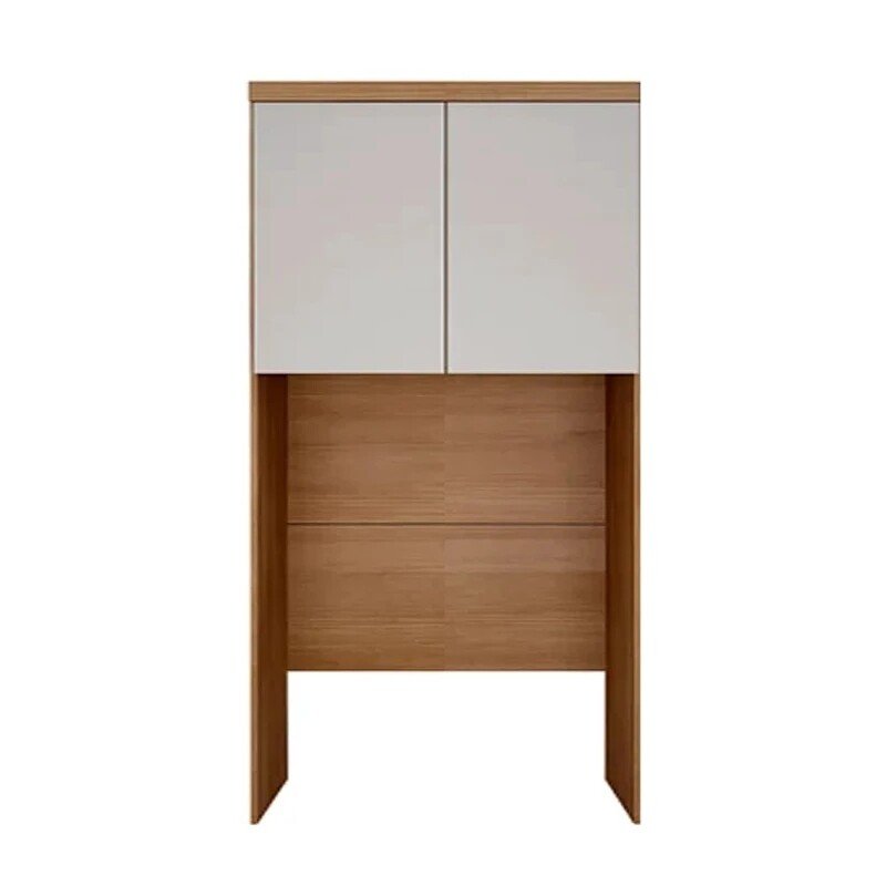 Modulado Solteiro Cumaru/Fendi Fosco 1 Roupeiro Rizon 4 Pts + 1 Criado Rizon + 1 Aéreo 2 portas Rizon - Novo Horizonte - Imagem 4
