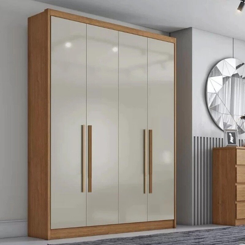 Modulado Solteiro Cumaru/Fendi Fosco 1 Roupeiro Rizon 4 Pts + 1 Criado Rizon + 1 Aéreo 2 portas Rizon - Novo Horizonte - Imagem 9
