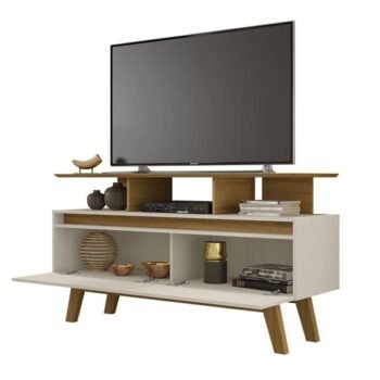 Alternative view of Rack Bancada Rubi Larg. 1.20m Cinamomo/Off para TV até 50" - Bechara