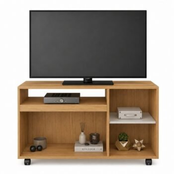 Alternative view of Rack Seleto Larg. 1.21m Cinamomo/Off para TV até 49" - JCM