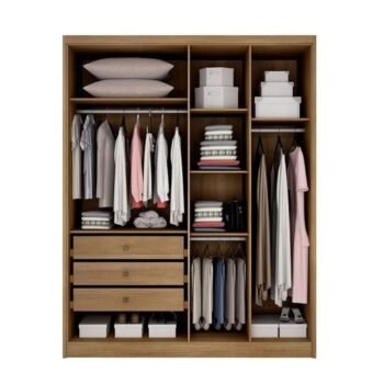 Alternative view of Roupeiro Moderni Plus Cumaru/Fendi Fosco 4 Portas 100% MDF Larg. 1.64m - Novo Horizonte