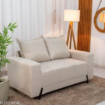 Sofá 2 lugares 8100 1.55m Linho Bege 24