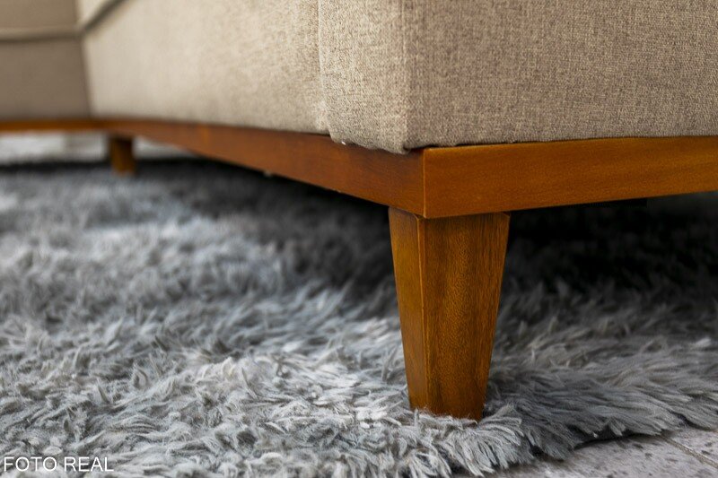 Sofá 3 Lug. Milão C/Chaise Lado Direito Linho Bege 1006 Larg. 2.30m - Molas Ensacadas - Imagem 6