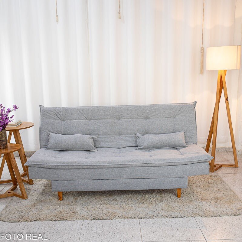 Sofá Cama Premium Linho Cinza 2275 Larg. 1.80m - Imagem 3