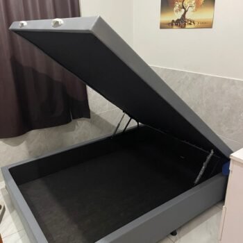Base Box Casal Baú Corino Cinza – BIOSTAR