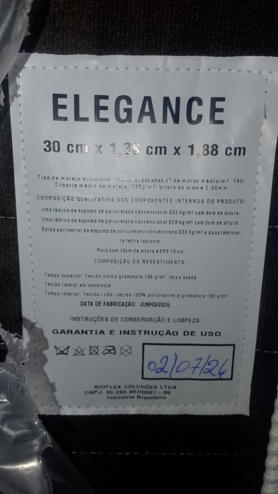 Colchão Casal Elegance 30 cm D33 Molas Ensacadas - BIOSTAR - Imagem 2